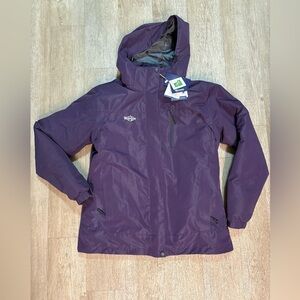 WANTDO WOMENS PURPLE WINDPROOF AND WEAR RESISTANT SKI JACKET SIZE L